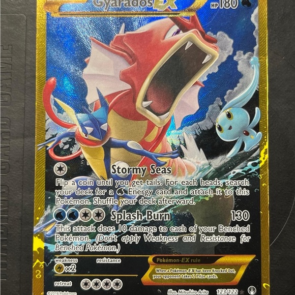 Gyarados EX Pokmon Card with Gold Border